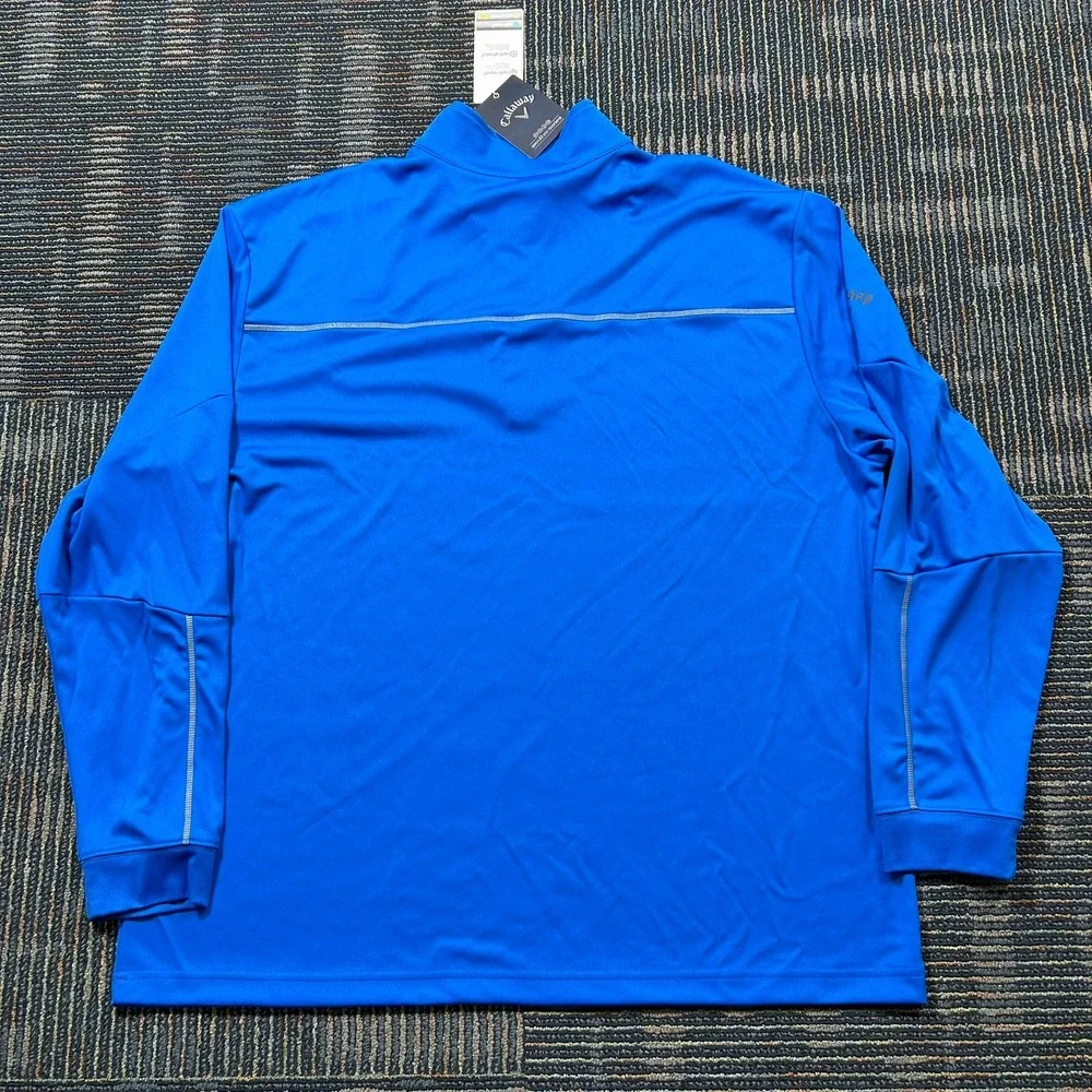 Callaway Quarter Zip Pullover XXXL Blue Weather Series Opti-Repel Golf 3XL New